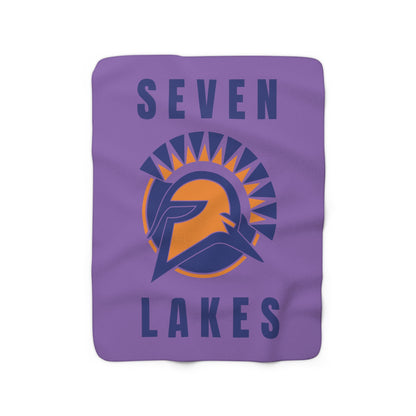 Seven Lakes - Sherpa Fleece Blanket - Lavender