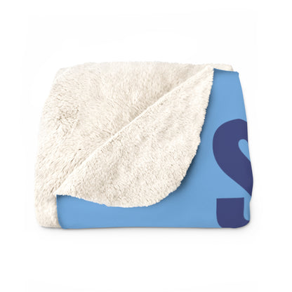 Seven Lakes - Sherpa Fleece Blanket - Blue