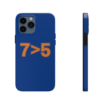 7 > 5 - iPhone Case - Blue