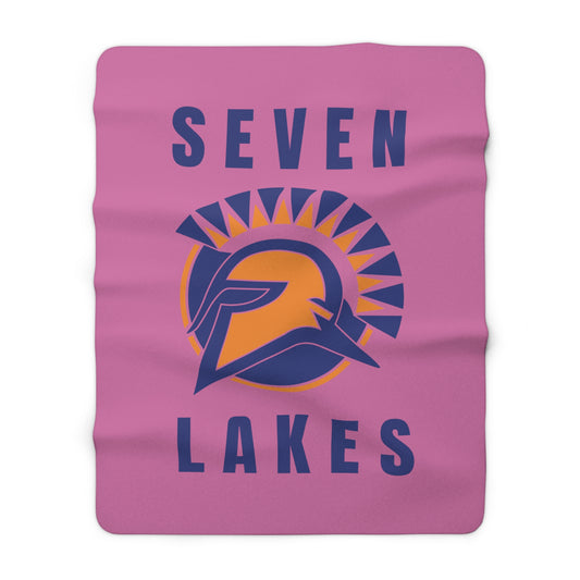 Seven Lakes - Sherpa Fleece Blanket - Pink