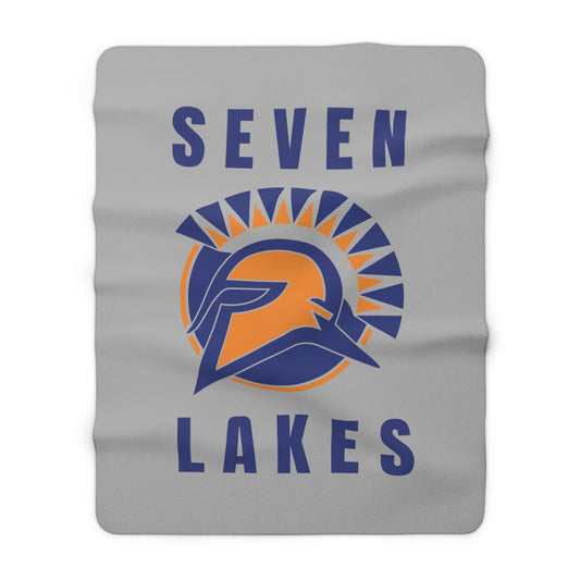 Seven Lakes - Sherpa Fleece Blanket - Gray