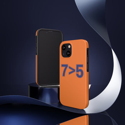 7 > 5 - iPhone Case - Orange