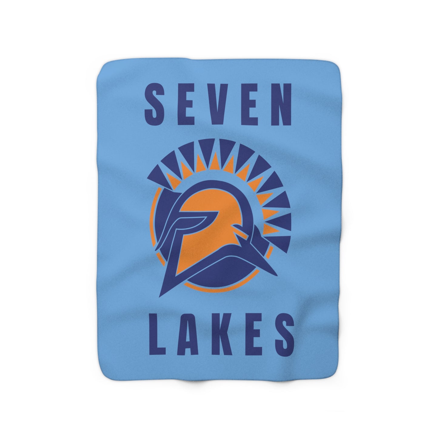 Seven Lakes - Sherpa Fleece Blanket - Blue