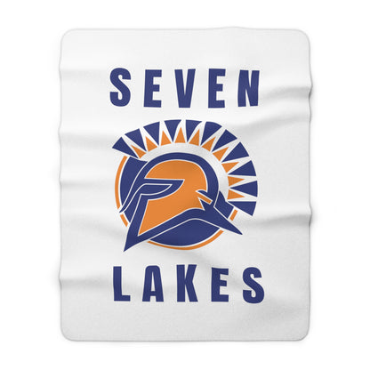 Seven Lakes - Sherpa Fleece Blanket - White