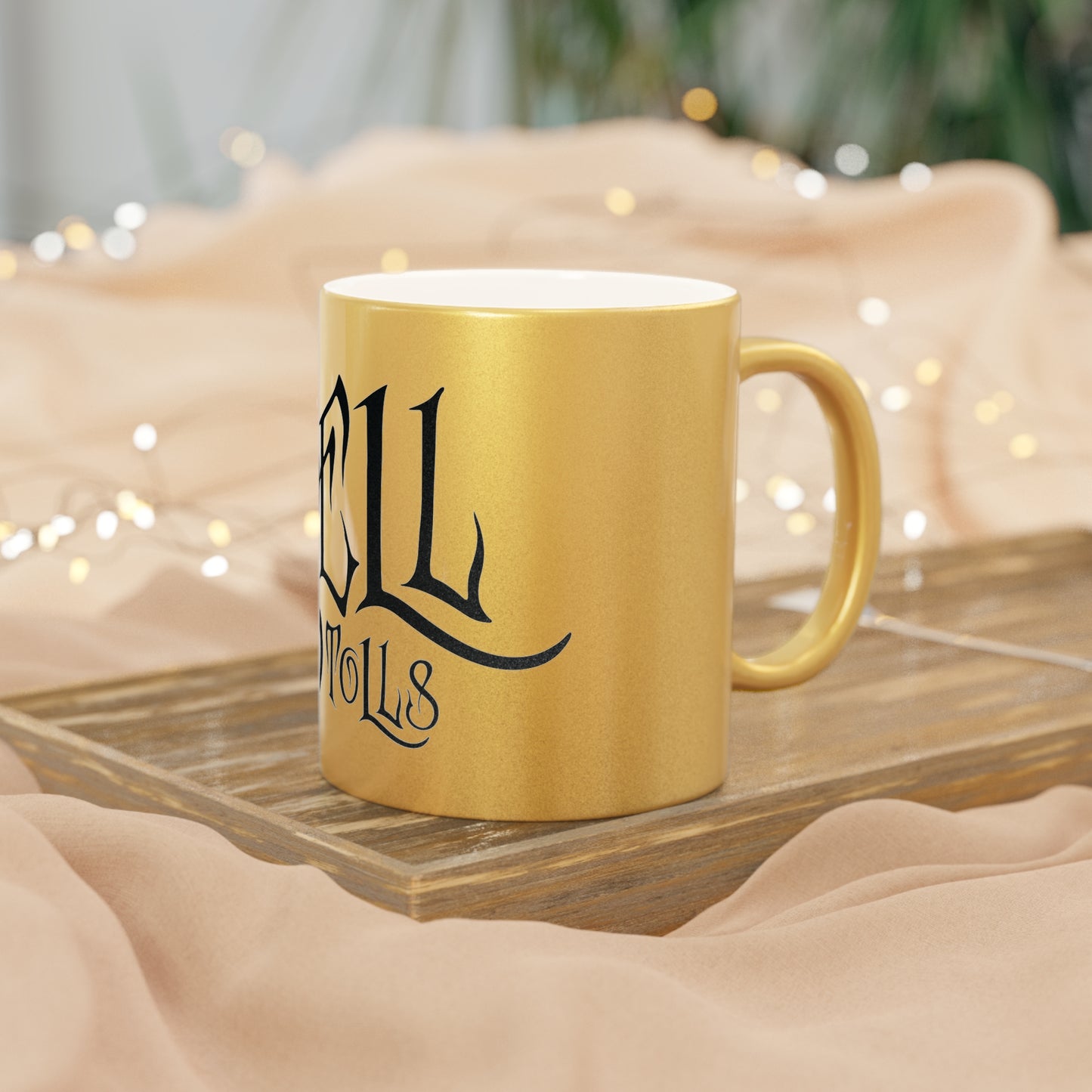 Gold Metallic Mug - For Whom the Bell Tolls