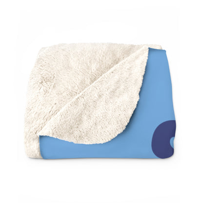 Seven Lakes - Sherpa Fleece Blanket - Blue